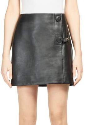 Acne Studios Lise Leather Mini Skirt