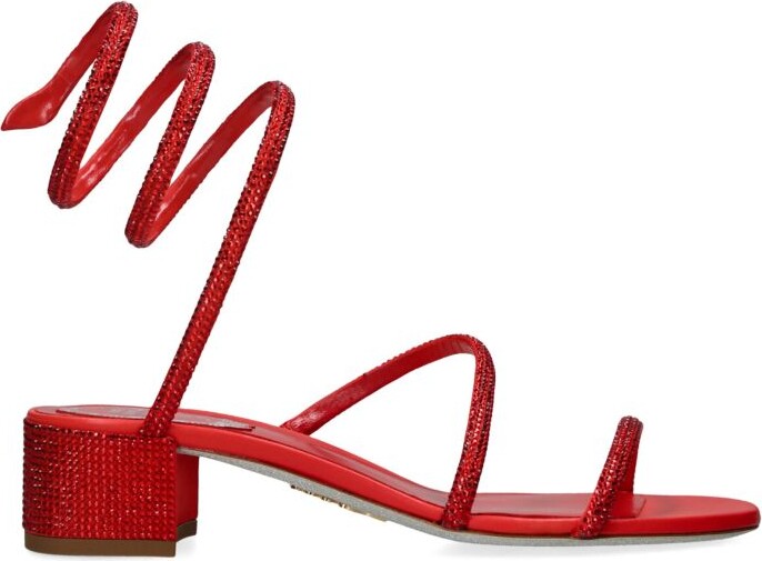 Rene Caovilla Embellished Cleo Sandals 35 - ShopStyle