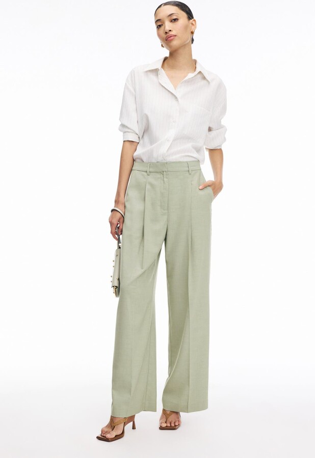 Scotch & Soda Rose High-Rise Wide Leg Pants Green