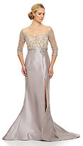 Thumbnail for your product : Terani Couture Beaded Lace Off-the-Shoulder Mermaid Gown