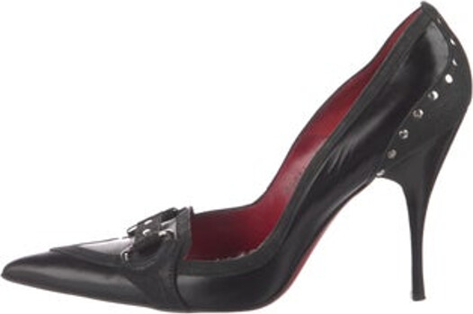Cesare Paciotti Leather Pumps Black Pointed-Toes with Crystal Embellishments Includes Box Unfortunately, due to restrictions, this item may not be eligible for shipping in all areas.