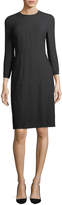 Thumbnail for your product : Escada 3/4-Sleeve Wool/Cotton A-Line Dress