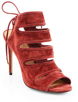 Thumbnail for your product : Sloane Aquazzura Cutout Suede Open-Toe Sandals