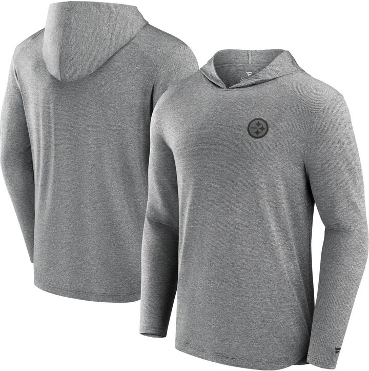 Fanatics Men's Black Pittsburgh Steelers Front Office Tech Lightweight Hoodie T-Shirt