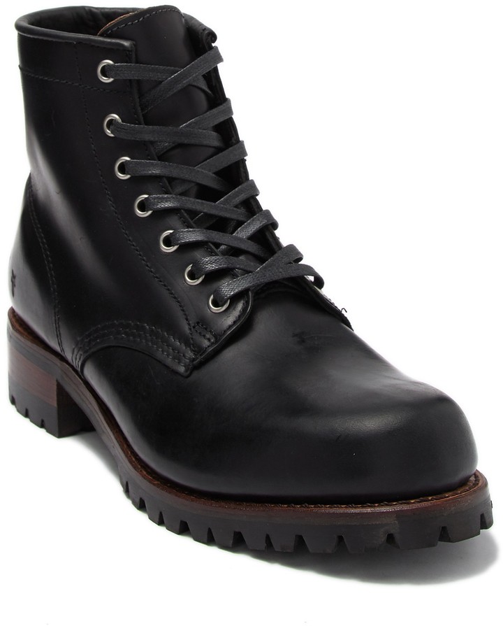 frye addison lug lace up