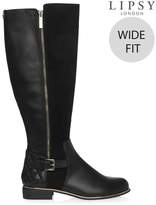 lipsy knee high quilted riding boot