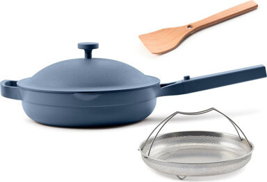 BN-LINKKL Our Place Always Pan 2.0-10.5” (2.6 Qt) Nonstick, Toxin-Free Ceramic Cookware | Patented 10-In-1 Aluminum Frying & Sauté Pan | Safe For Oven, Inductio