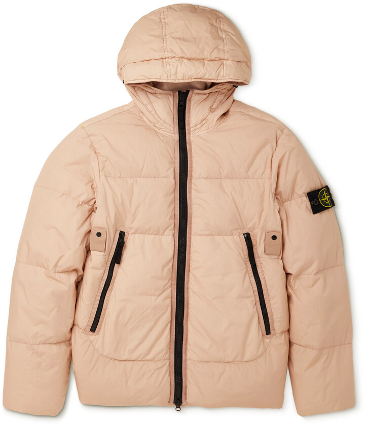 peach stone island jacket