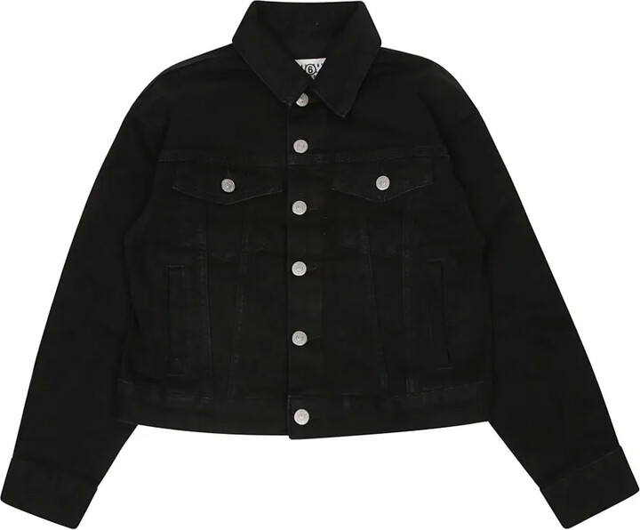 MM6 MAISON MARGIELA Kids Logo-Embroidered Denim Jacket