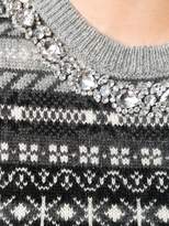 Thumbnail for your product : Michael Kors Collection geometric pattern knitted top