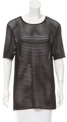 Torn By Ronny Kobo Short Sleeve Perforated Top w/ Tags