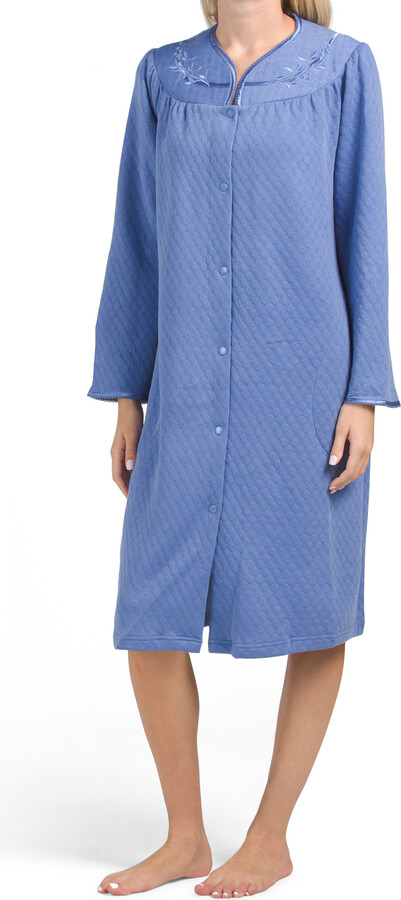 Noire Jasmine Rose Double Knit Jacquard Snap Robe - ShopStyle Jackets