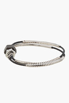 Thumbnail for your product : Lanvin Black & Silver Double Bolt Bracelet