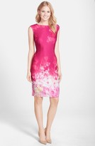 Thumbnail for your product : Adrianna Papell Women's Floral Border Print Scuba Sheath Dress