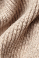 Thumbnail for your product : N.Peal Cashmere Ribbed cashmere scarf