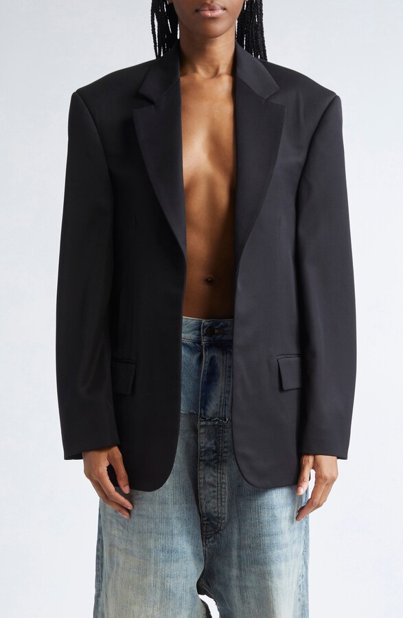 Balenciaga Tailored Wool Gabardine Blazer