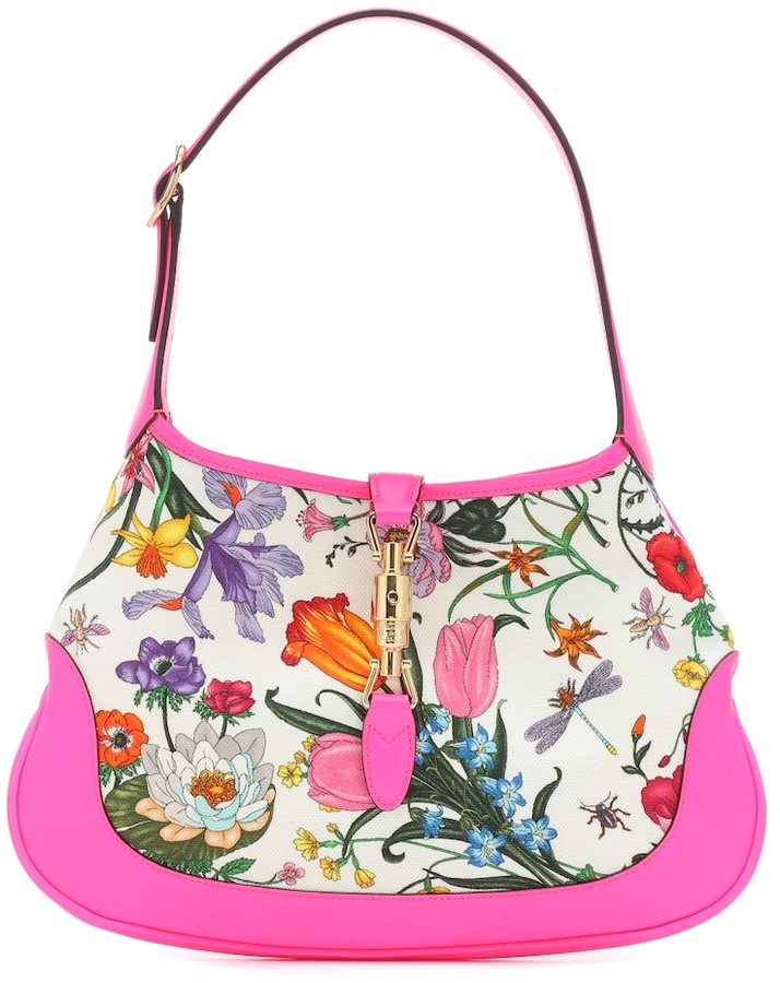 Gucci Jackie leathertrimmed shoulder bag ShopStyle