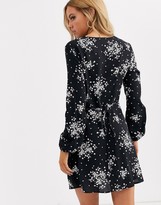 Thumbnail for your product : Miss Selfridge mini tea dress in black
