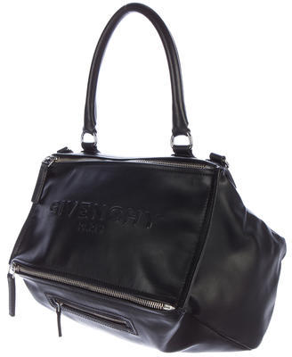 Givenchy 2017 Pandora Medium Debossed Leather Satchel Bag