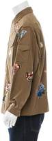 Thumbnail for your product : Valentino Butterfly-Embroidered Military Jacket w/ Tags