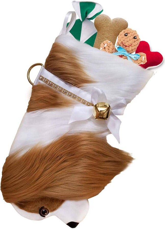 Pronk! 22 in. Long Hair Cavalier King Charles Spaniel Dog Christmas Stocking