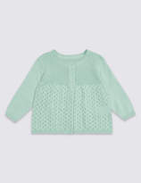 Thumbnail for your product : Marks and Spencer Pure Cotton Pointelle Cardigan