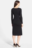Thumbnail for your product : Lafayette 148 New York Drape Neck Faux Wrap Wool Dress