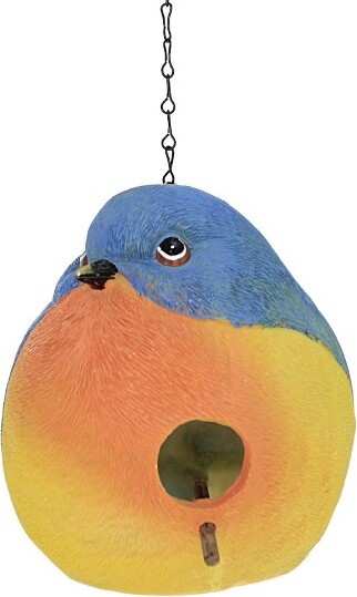 Transpac Home&Garden6.75"BirdBirdhouseBlueHangingYardDecorTranspac-BirdAndInsectHouses