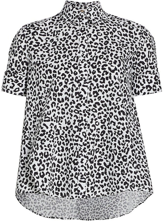 Adam Lippes High-Low Leopard-Print Shirt - ShopStyle
