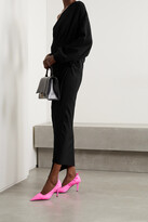 Thumbnail for your product : Balenciaga One-sleeve Asymmetric Jersey Wrap Midi Dress - Black