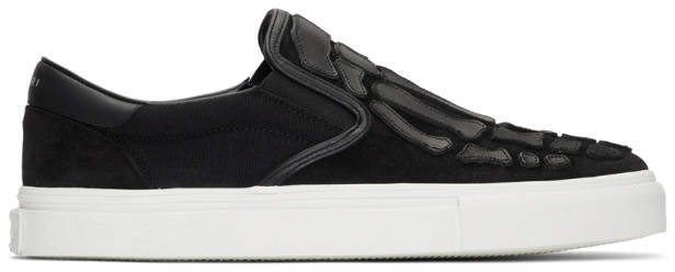 skel toe slip on sneaker black