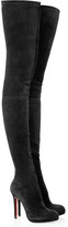 Thumbnail for your product : Christian Louboutin Louise XI 120 stretch-suede over-the-knee boots