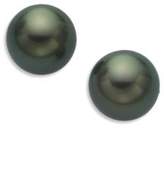 Thumbnail for your product : Mikimoto 8MM Black South Sea Cultured Pearl & 18K White Gold Stud Earrings