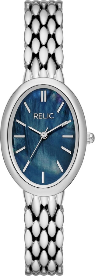 Relics by Fossil Women's Avery Three-Hand Silver Alloy Watch (Model: ZR37314)