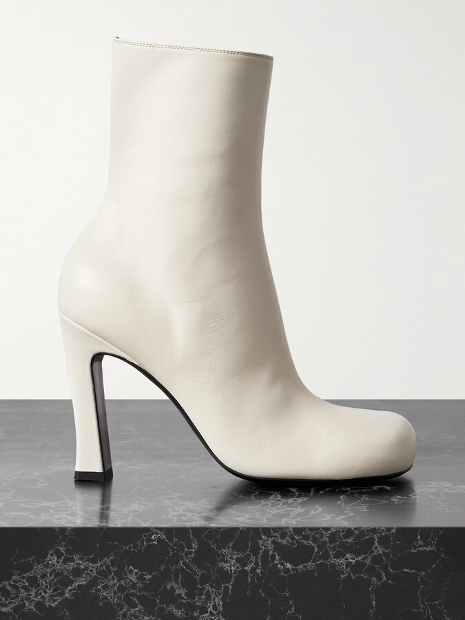 Bottega Veneta Leather Ankle Boots - White