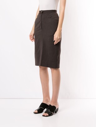 Chanel Pre Owned Slim-Fit Knee-Length Skirt