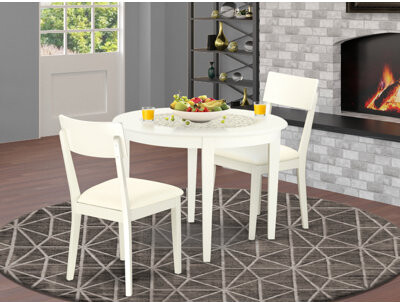 Red Barrel Studio Hillhouse Rubberwood Solid Wood Dining Set