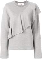 Thumbnail for your product : Diane von Furstenberg asymmetric ruffle trim sweatshirt