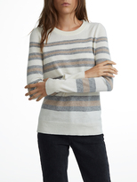Thumbnail for your product : White + Warren Essential Cashmere Stripe Crewneck
