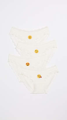 Cheek Frills Emoji 4 Pack Panties