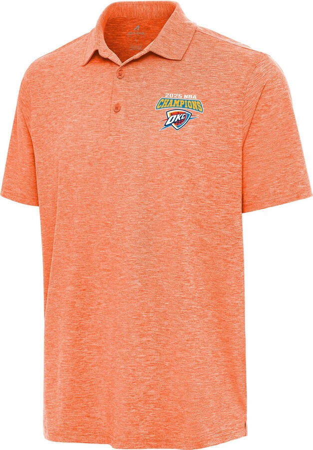 Antigua Adult 2025 NBA Champions Oklahoma City Thunder Par 3 Orange Polo, Men's, Small