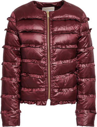 MICHAEL Michael Kors Ruffled Quilted Shell Down Jacket
