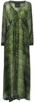 Thumbnail for your product : John Richmond Snakeskin-Print Silk Maxi Dress