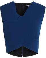 Thumbnail for your product : Carven Cropped Wrap-Effect Crepe Top