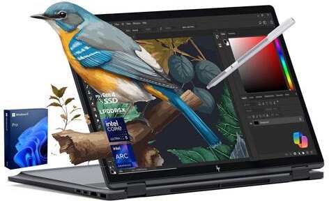 HP 2025 New 2-in-1 Laptop, OmniBook X Flip 16' Touchscreen WUXGA Display, Intel Core Ultra 5 226V, Intel Arc 130V GPU, 16GB LPDDR5X, 2TB Gen 4 SSD,...