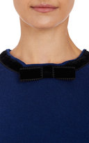 Thumbnail for your product : Zhor & Nema Velvet-Trimmed-Bow Sweater