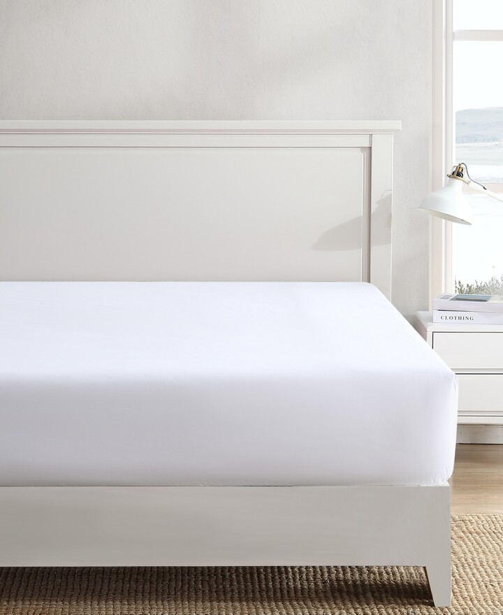 Nautica Solid Cotton Percale Fitted Sheet, Twin/Twin Xl