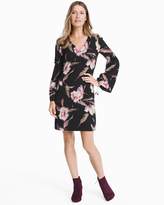 Thumbnail for your product : Whbm Long-Sleeve Floral Bell-Sleeve Shift Dress
