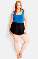 Thumbnail for your product : City Chic Broderie Trim Shorts (Plus Size)
