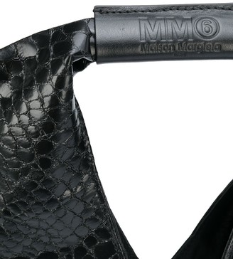 MM6 MAISON MARGIELA Embossed Crocodile-Effect Circle Bag